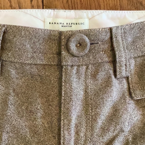 Banana Republic brown wool blend wide leg cropped pants. Women’s size 4 - Picture 6 of 16